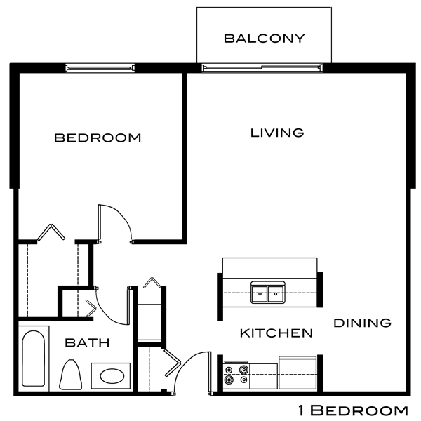 studio apartment floor plans. Here is a sample floor plan: